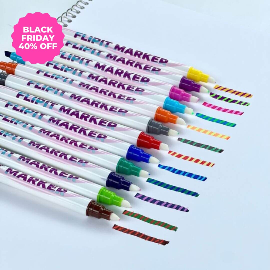 DoodleDazzles FlipIt Markers (Set of 12)