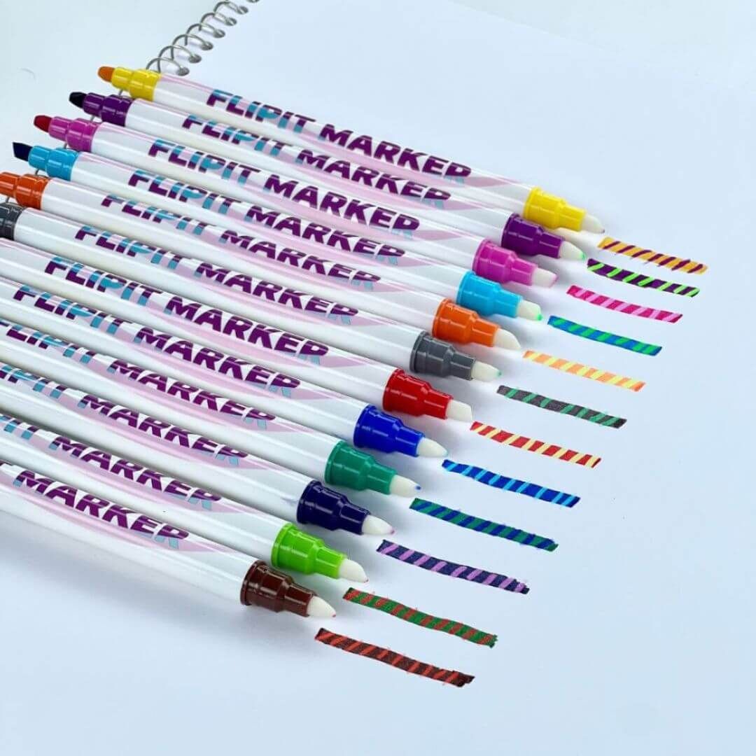 DoodleDazzles FlipIt Markers (Set of 12)