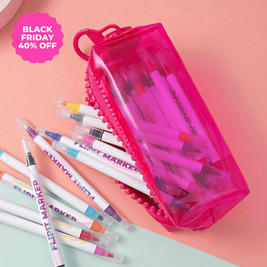 Electric Pink Pen Case